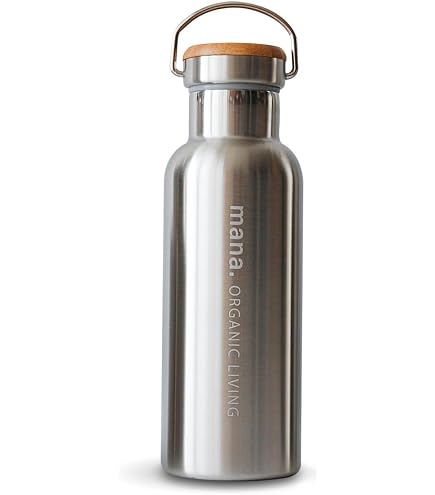Amazon | 【mana.】ORGANIC LIVING ステンレスボトル 350ml 持ち手付き